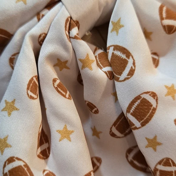 NWT 🏈 Target White and Brown Football Pattern Hair Bow - Picture 4 of 7
